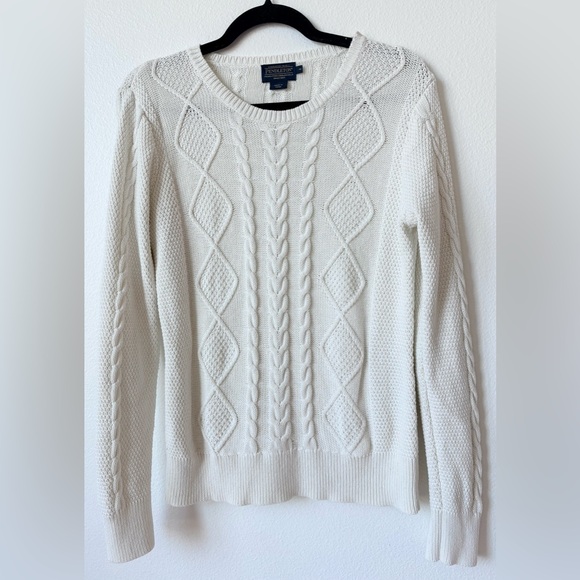 Pendleton Sweaters - Pendleton Women's Ivory Cable Knit Sweater